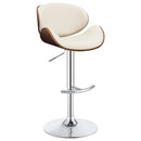 Harris Adjustable Bar Stool Black / Ecru and Chrome