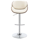Harris Adjustable Bar Stool Black / Ecru and Chrome
