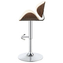 Harris Adjustable Bar Stool Black / Ecru and Chrome