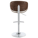 Harris Adjustable Bar Stool Black / Ecru and Chrome