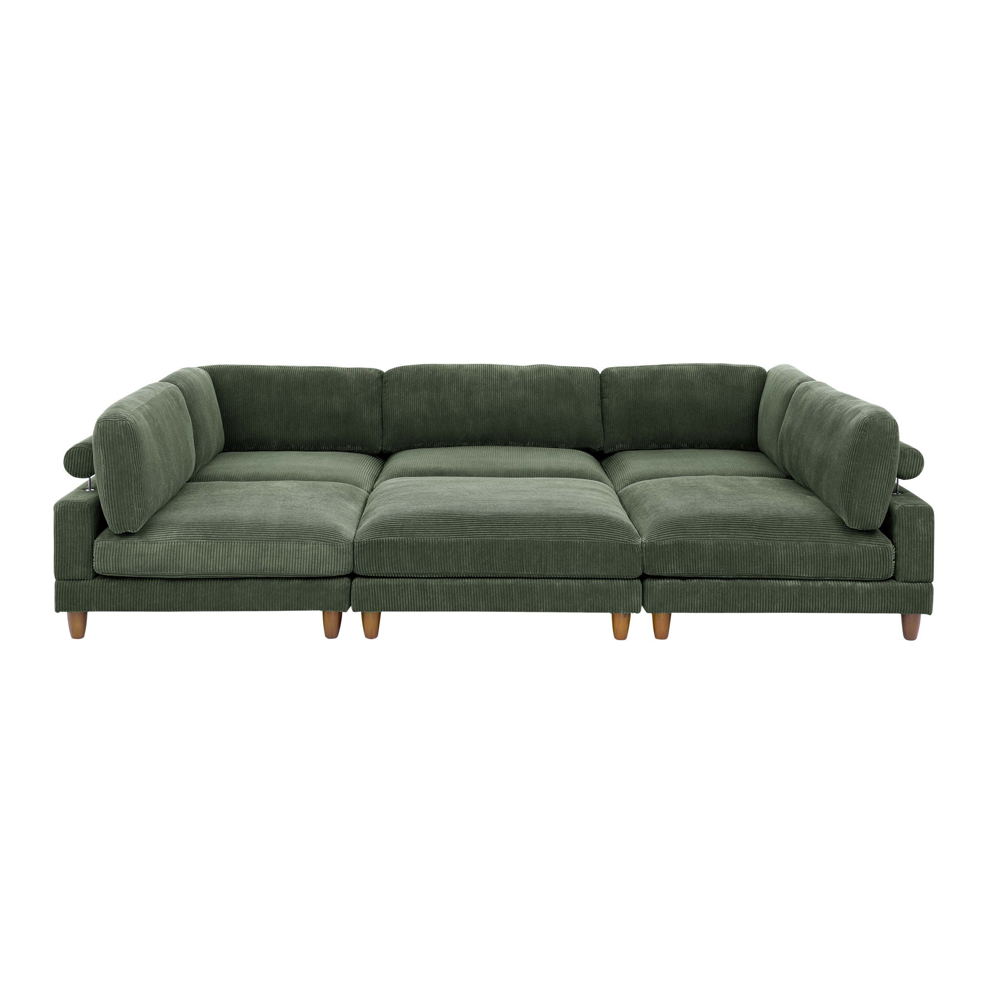 Modern Modular Sectional With Adjustable Back Support