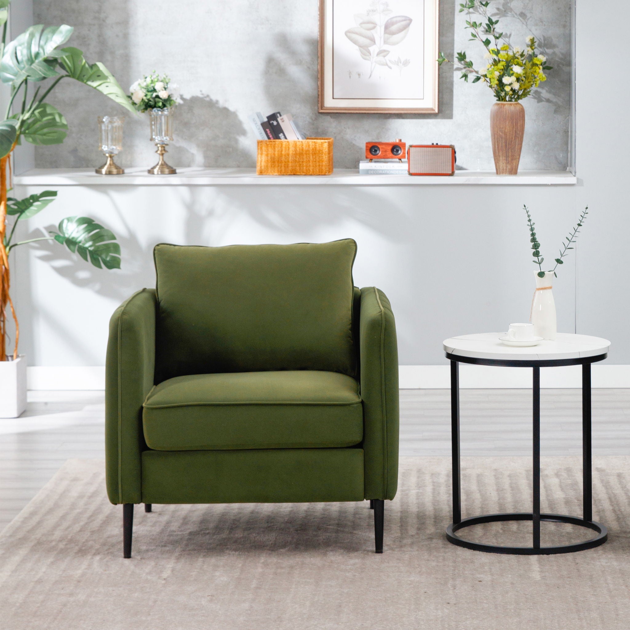Accent Chair With Pillow For Living Room