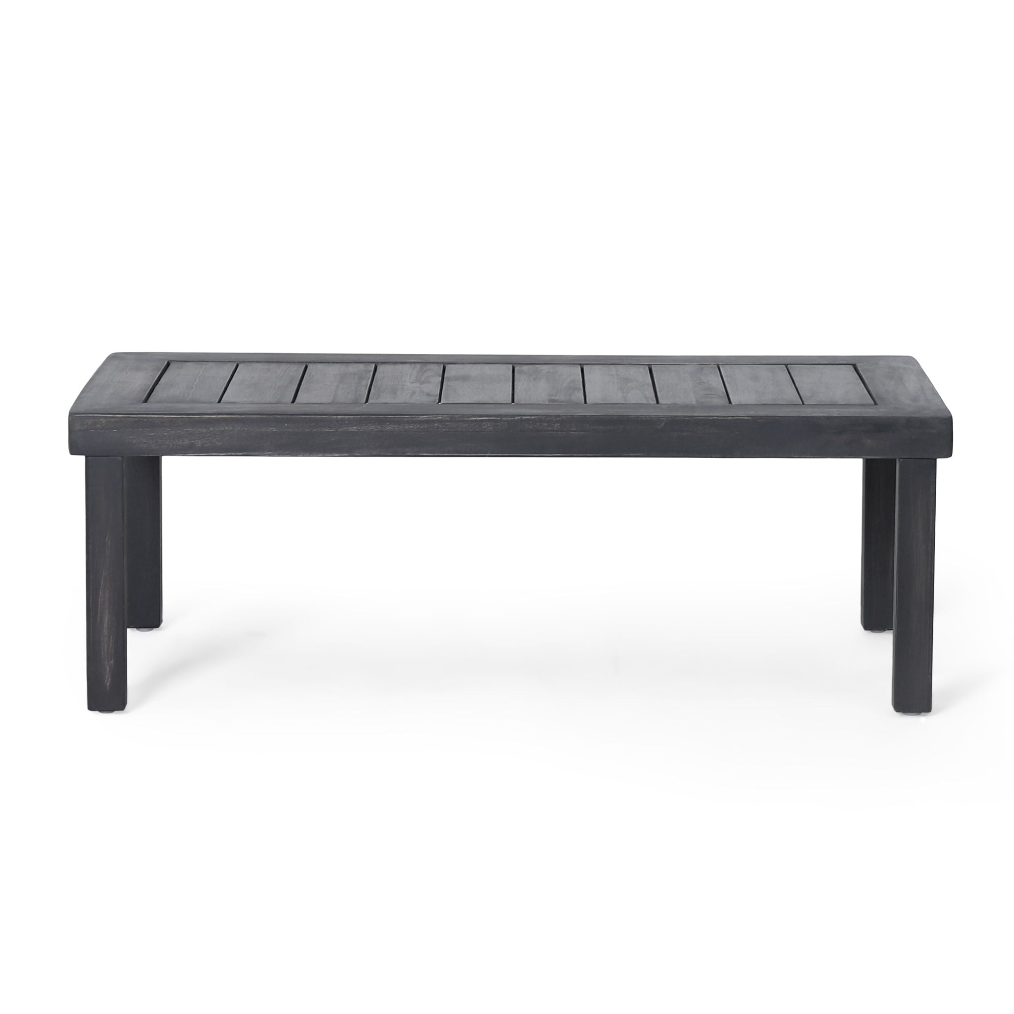 Acacia Wood Loveseat And Coffee Table Set With Cushions