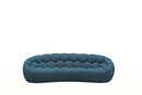Divani Casa Yolonda - Modern Curved Dark Teal Fabric Sofa Set
