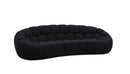 Divani Casa Yolonda - Modern Curved Black Fabric Sofa