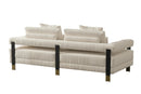 Divani Casa Stratford - Modern Off-White Fabric 3-Seater Sofa