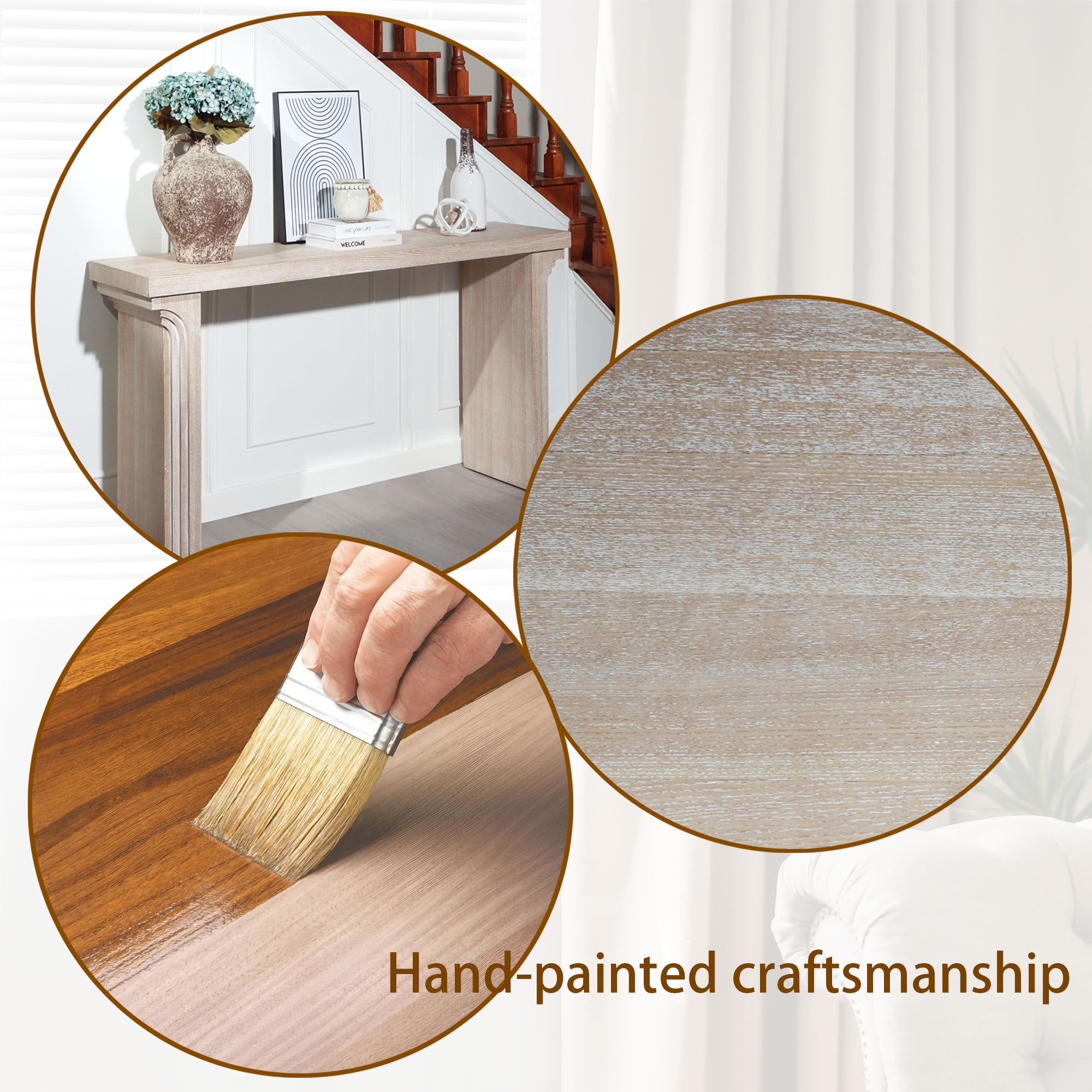 Console Table With Decorative Molding