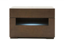 Ceres Modern Brown Oak and Grey Nightstand