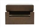 Ceres Modern Brown Oak and Grey Nightstand
