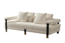 Divani Casa Stratford - Modern Off-White Fabric 3-Seater Sofa