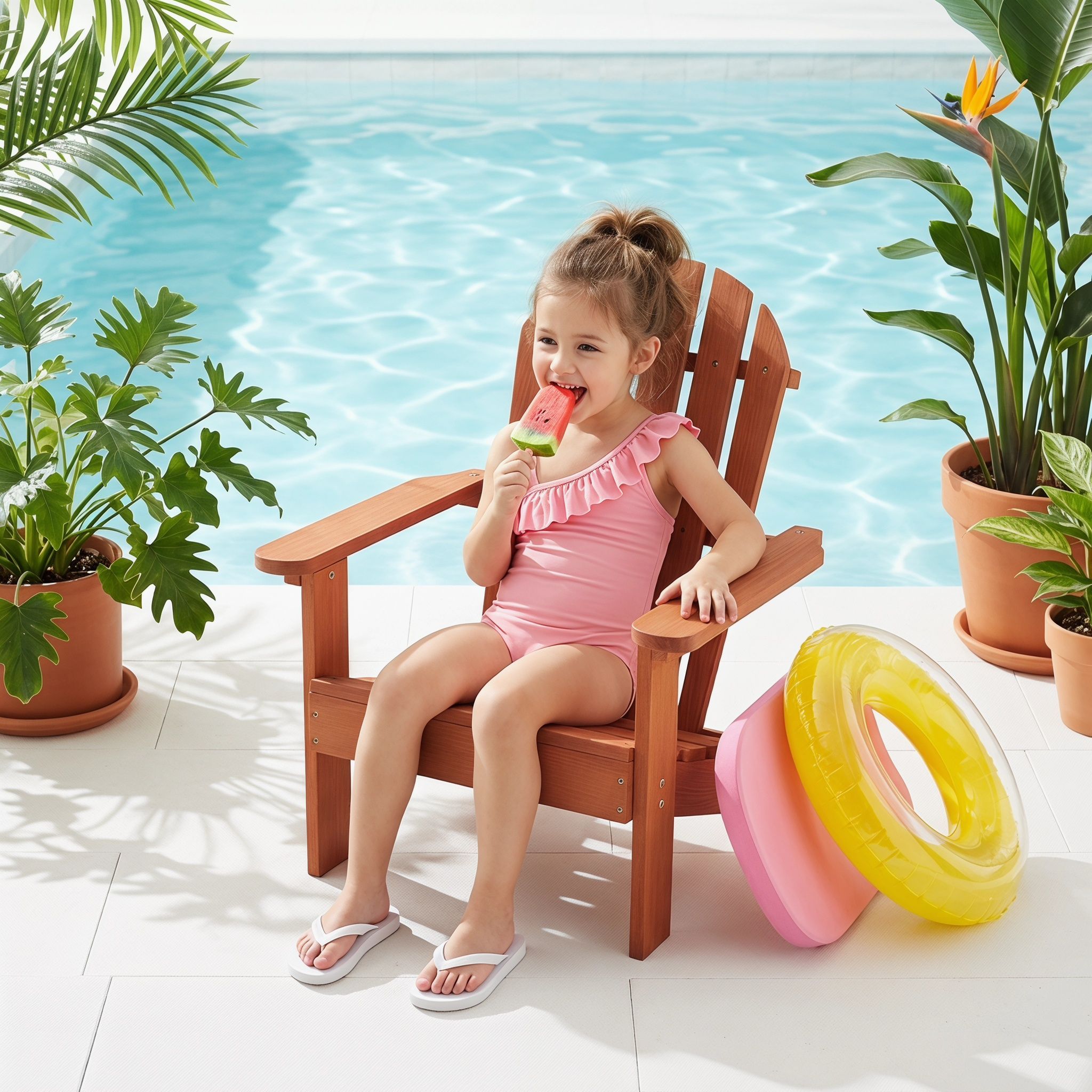 Kids Adirondack Chair For Indoor And Outdoor Use - Red