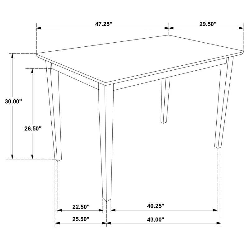 Gomez  Rectangular Dining Table Set Cappuccino