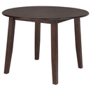 Barton 5-piece Round Wood Dining Table Set Dark Brown