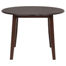 Barton 5-piece Round Wood Dining Table Set Dark Brown