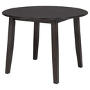 Catley 5-piece Round Drop Leaf Dining Table Set Dark Coffee