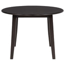 Catley 5-piece Round Drop Leaf Dining Table Set Dark Coffee