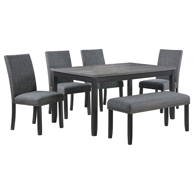 Barlow  Rectangular Dining Table Set Grey and Black