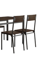 Lana  Rectangular Dining Set Dark Brown and Black