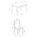 Lana  Rectangular Dining Set Dark Brown and Black