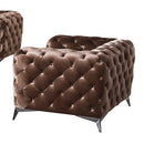 Divani Casa Delilah Modern Brown Fabric Chair