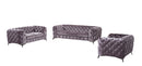 Divani Casa Delilah Modern Grey Fabric Sofa Set
