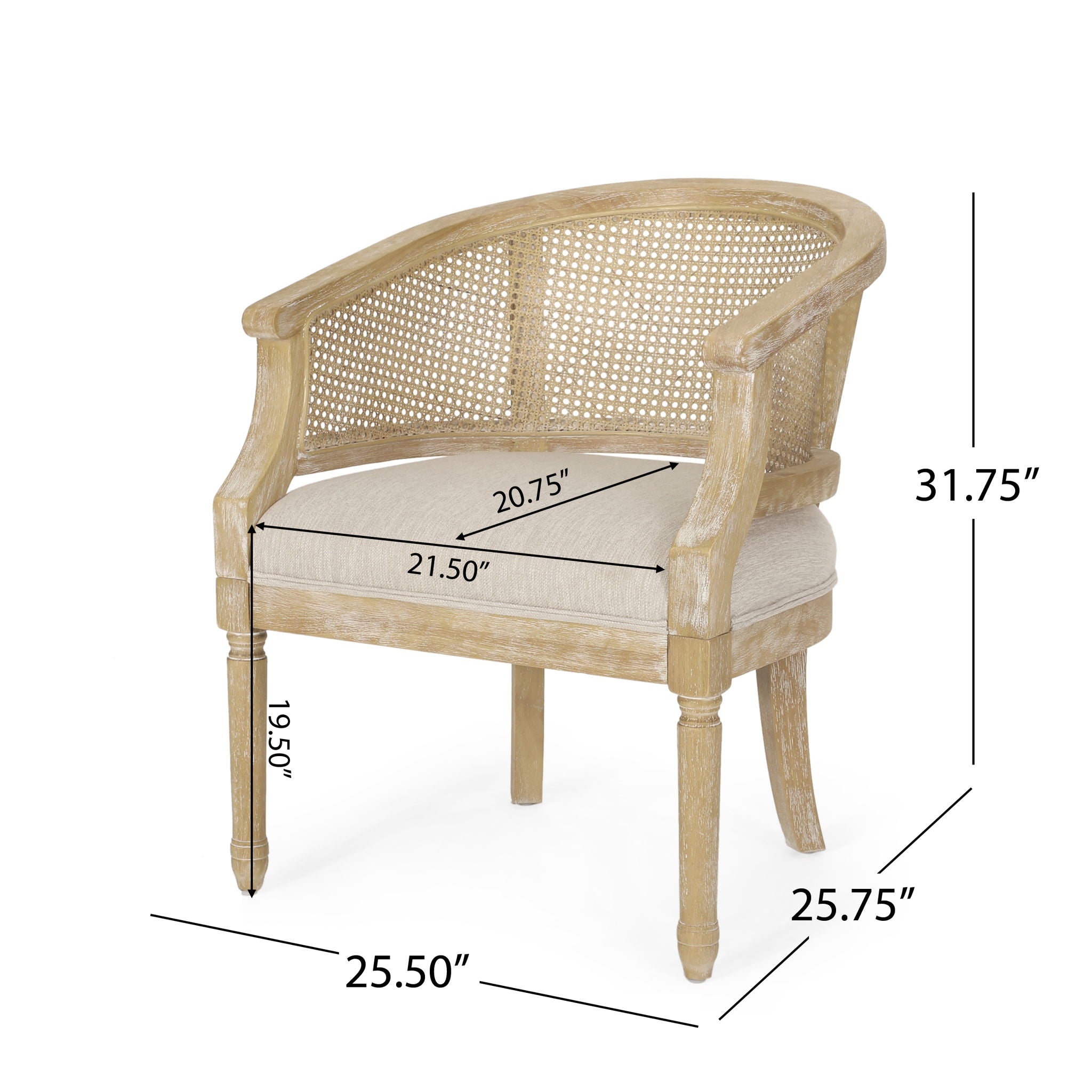 Curved Backrest Accent Chair