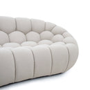 Divani Casa Yolonda - Modern Curved Beige Fabric Loveseat
