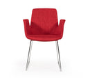 Modrest Altair Mid-Century Red Fabric Dining Chair
