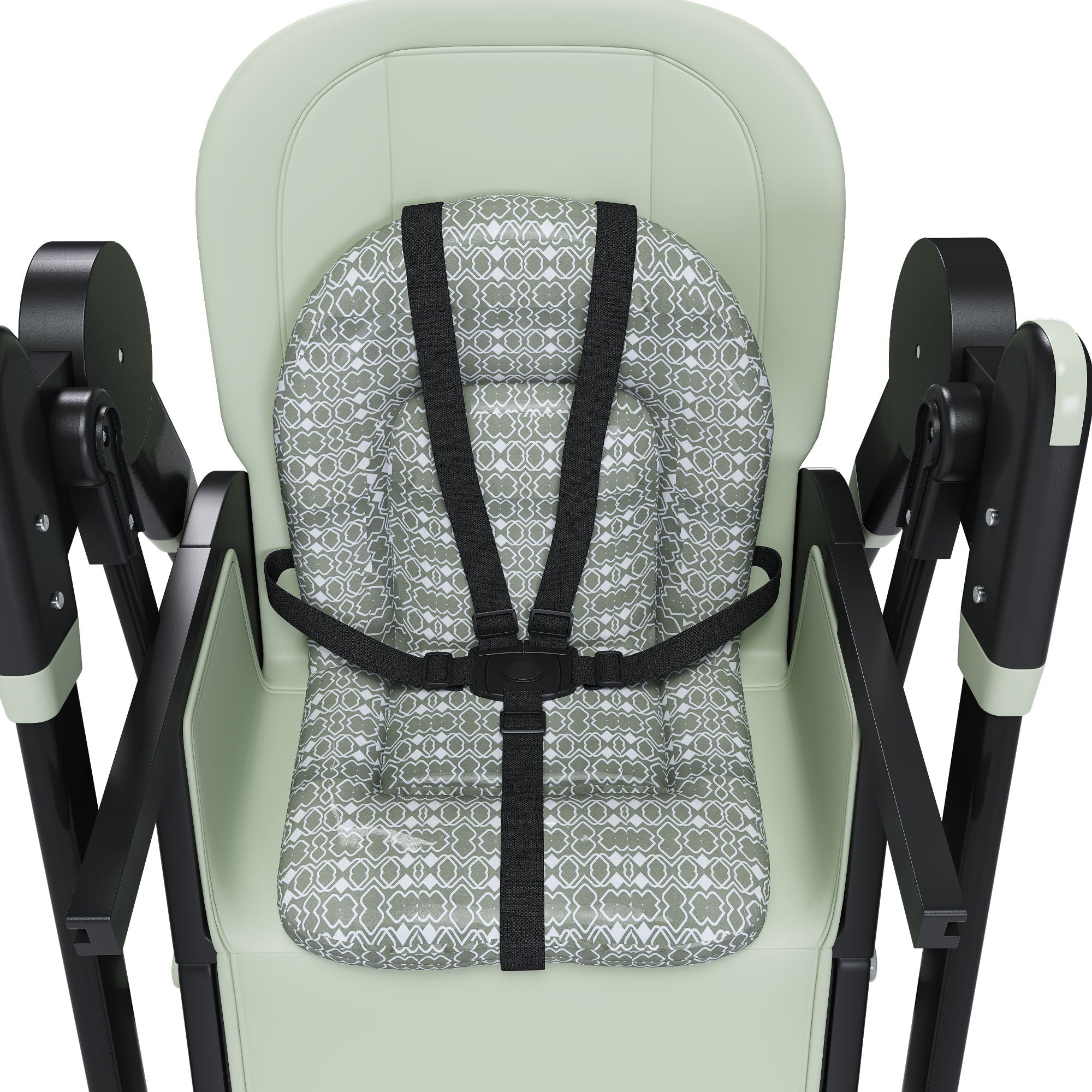 Convertible Baby High Chair To Rocker With 5 Point Harness