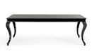 A&X Sovereign Transitional Black Crocodile Dining Table w/ Black Gloss Legs
