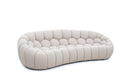 Divani Casa Yolonda - Modern Curved Beige Fabric Sofa