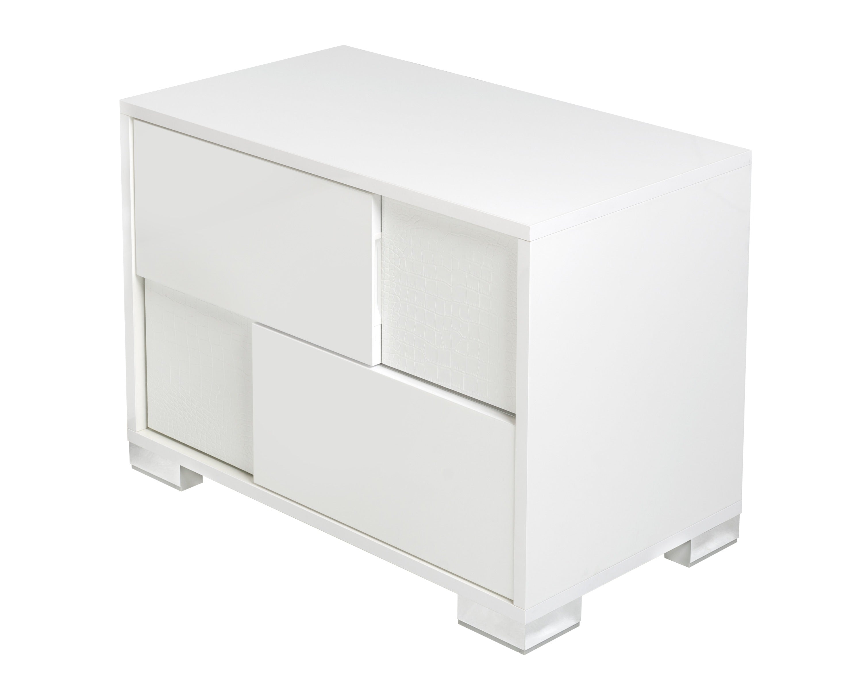 Modrest Monza Italian Modern White Nightstand