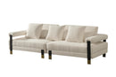 Divani Casa Stratford - Modern Off-White Fabric 4-Seater Sofa