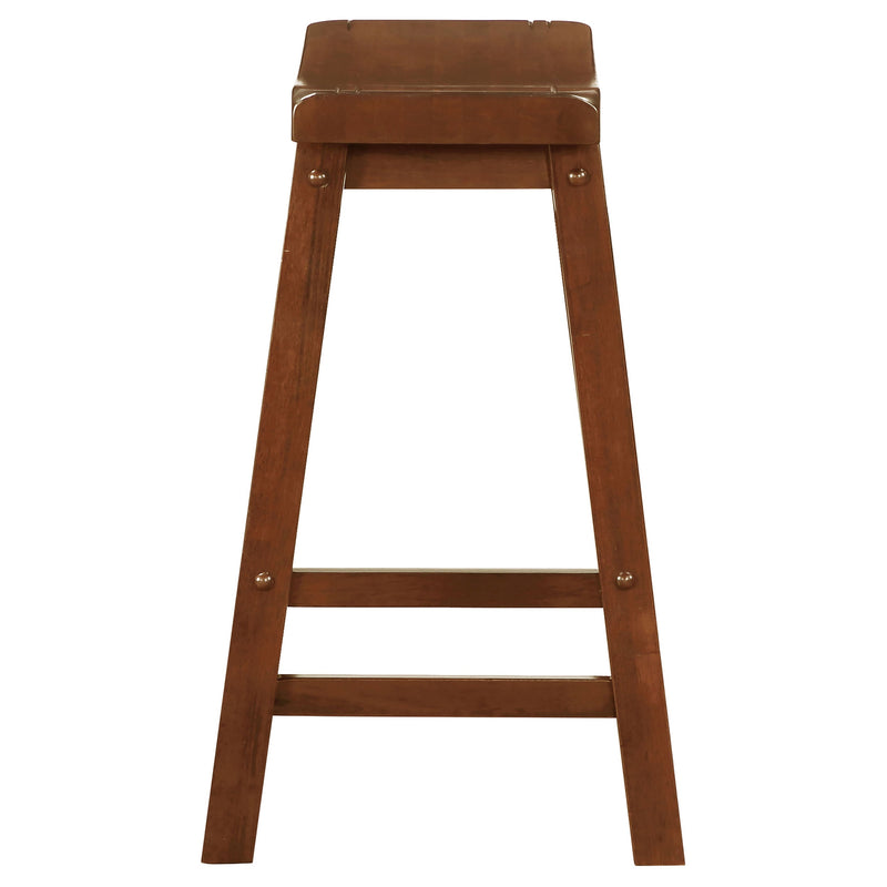 Durant Wood Backless Bar Stool Black (Set of 2)