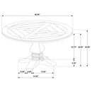 Florence  Round Dining Table Set Rustic Honey