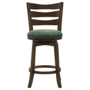 Murphy Wood Counter Height Swivel Bar Chair Hunter Green