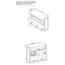 Joe 5-shelf Composite Wood Home Bar Wine Cabinet Aged Oak