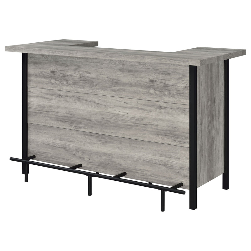 Bellemore Freestanding Home Bar Wine Cabinet Rustic Oak