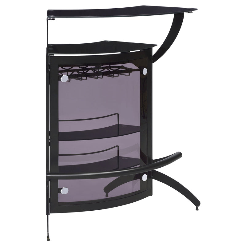 Dallas  Curved Freestanding Home Bar Cabinet Black