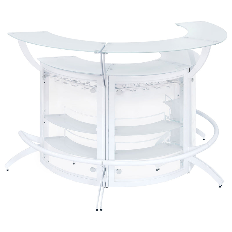 Dallas  Curved Freestanding Home Bar Cabinet Black