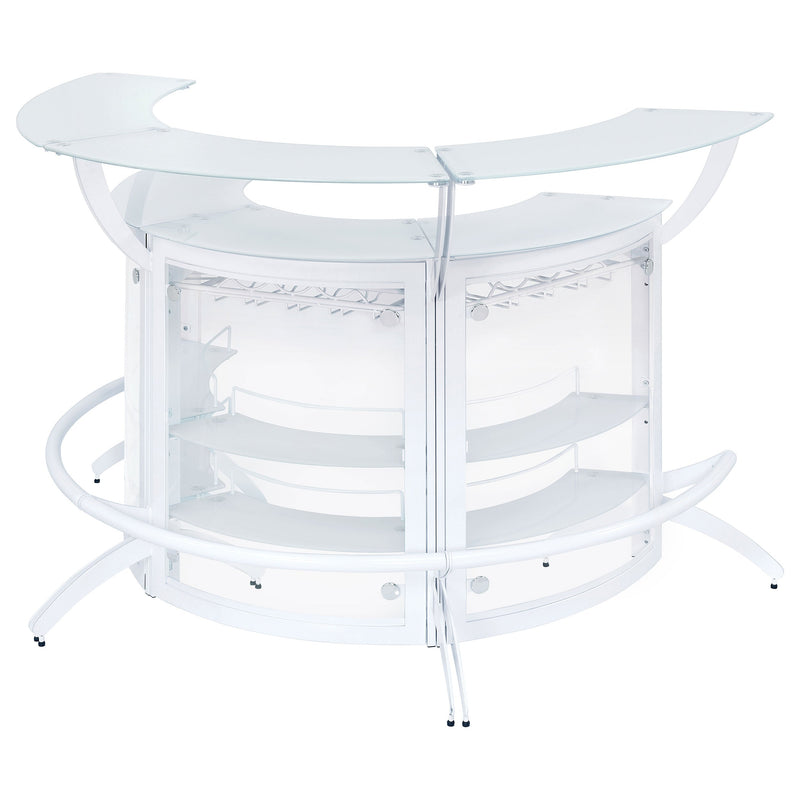 Dallas  Curved Freestanding Home Bar Cabinet Black