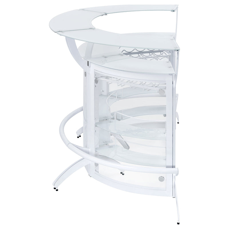 Dallas  Curved Freestanding Home Bar Cabinet Black