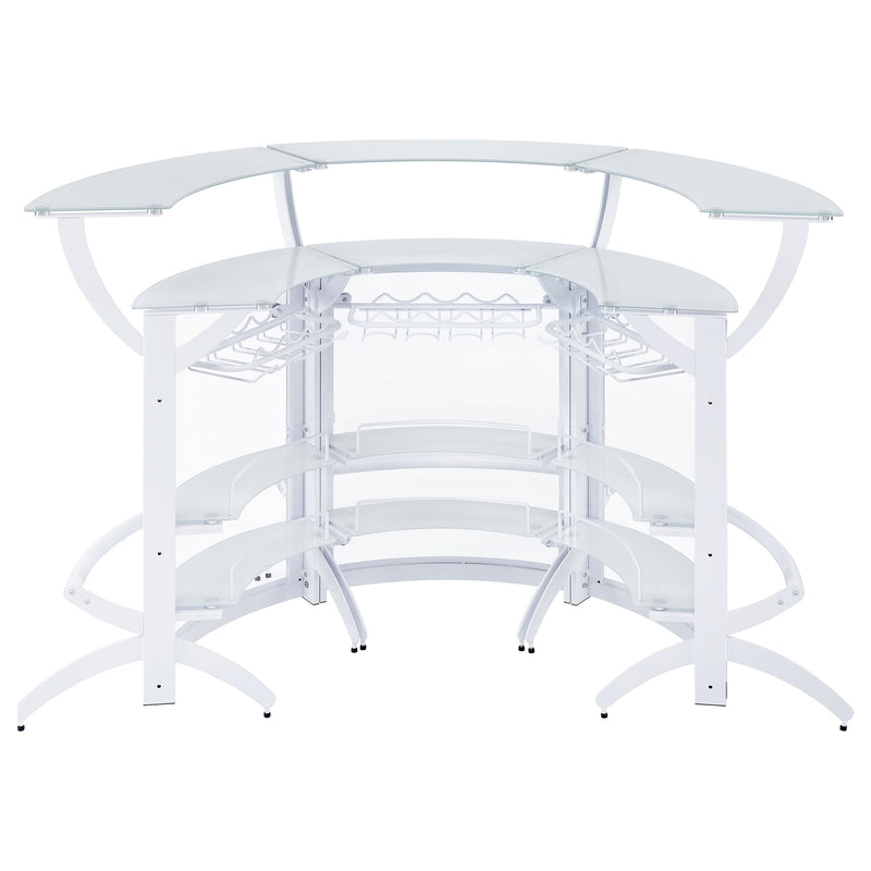 Dallas  Curved Freestanding Home Bar Cabinet Black