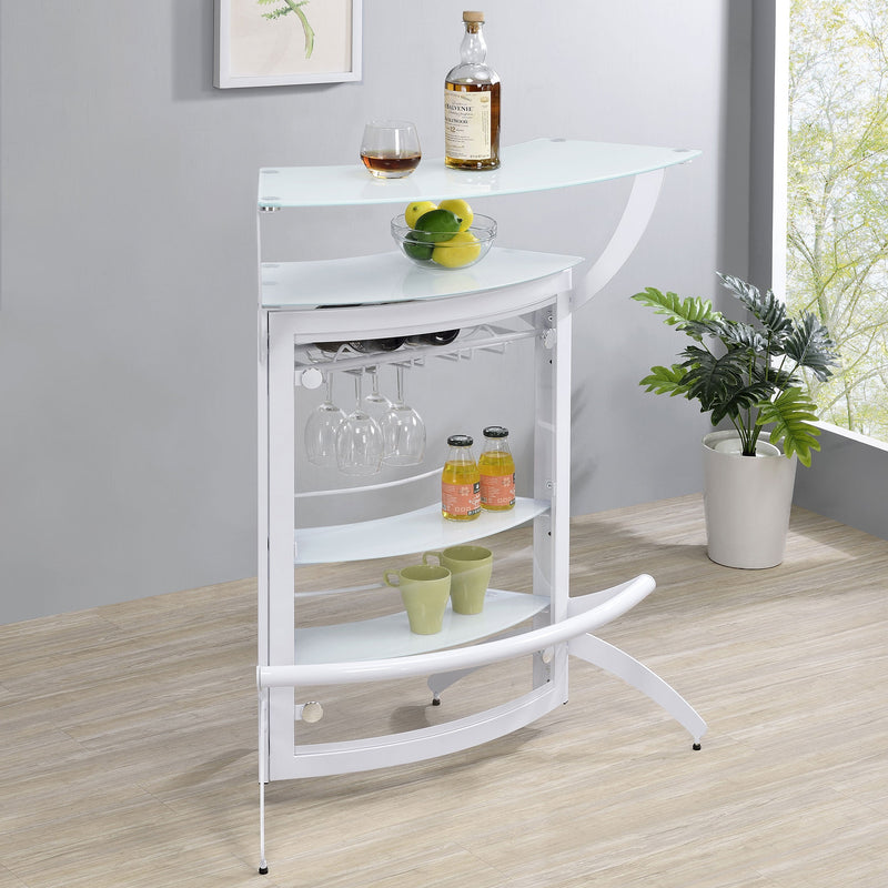 Dallas  Curved Freestanding Home Bar Cabinet Black