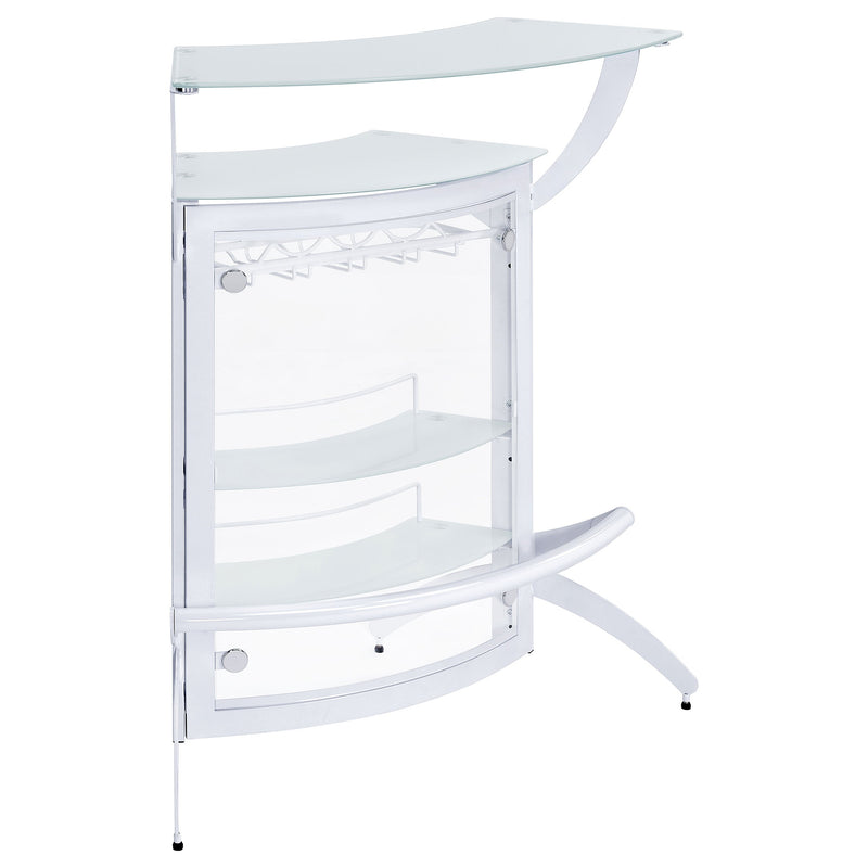Dallas  Curved Freestanding Home Bar Cabinet Black