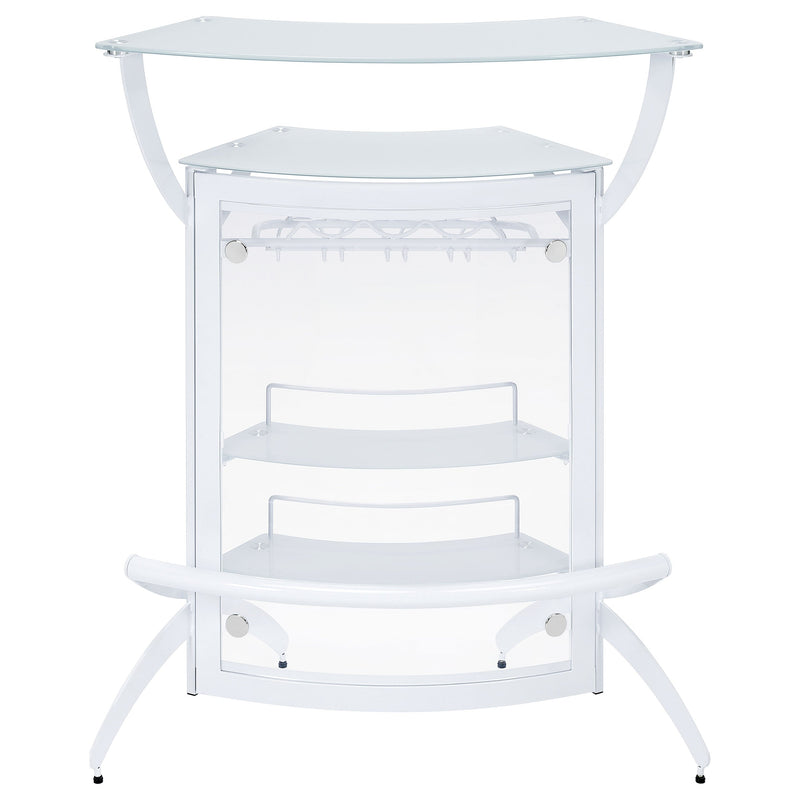 Dallas  Curved Freestanding Home Bar Cabinet Black