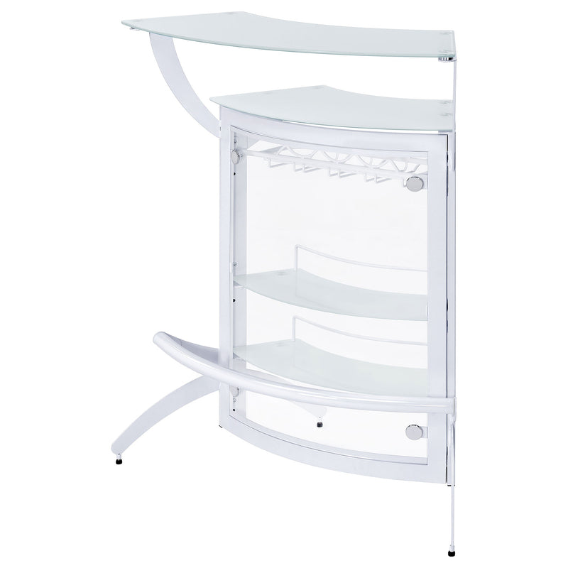Dallas  Curved Freestanding Home Bar Cabinet Black