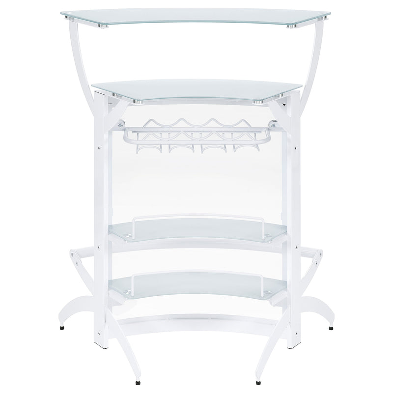 Dallas  Curved Freestanding Home Bar Cabinet Black
