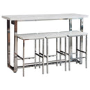 Marmot  Rectangular Counter Height Table Set Chrome