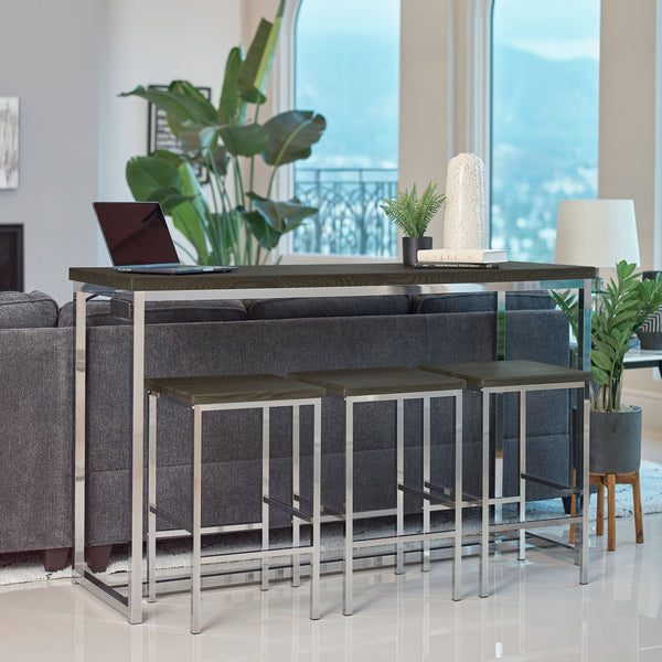 Cassidy  Counter Height Dining Table Set Dark Oak